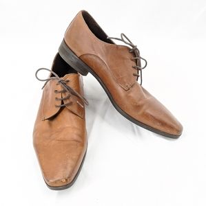 3/$20 Aldo Tan Brown Leather Dress Shoes Formal Quiet Luxury Size 11 Business
